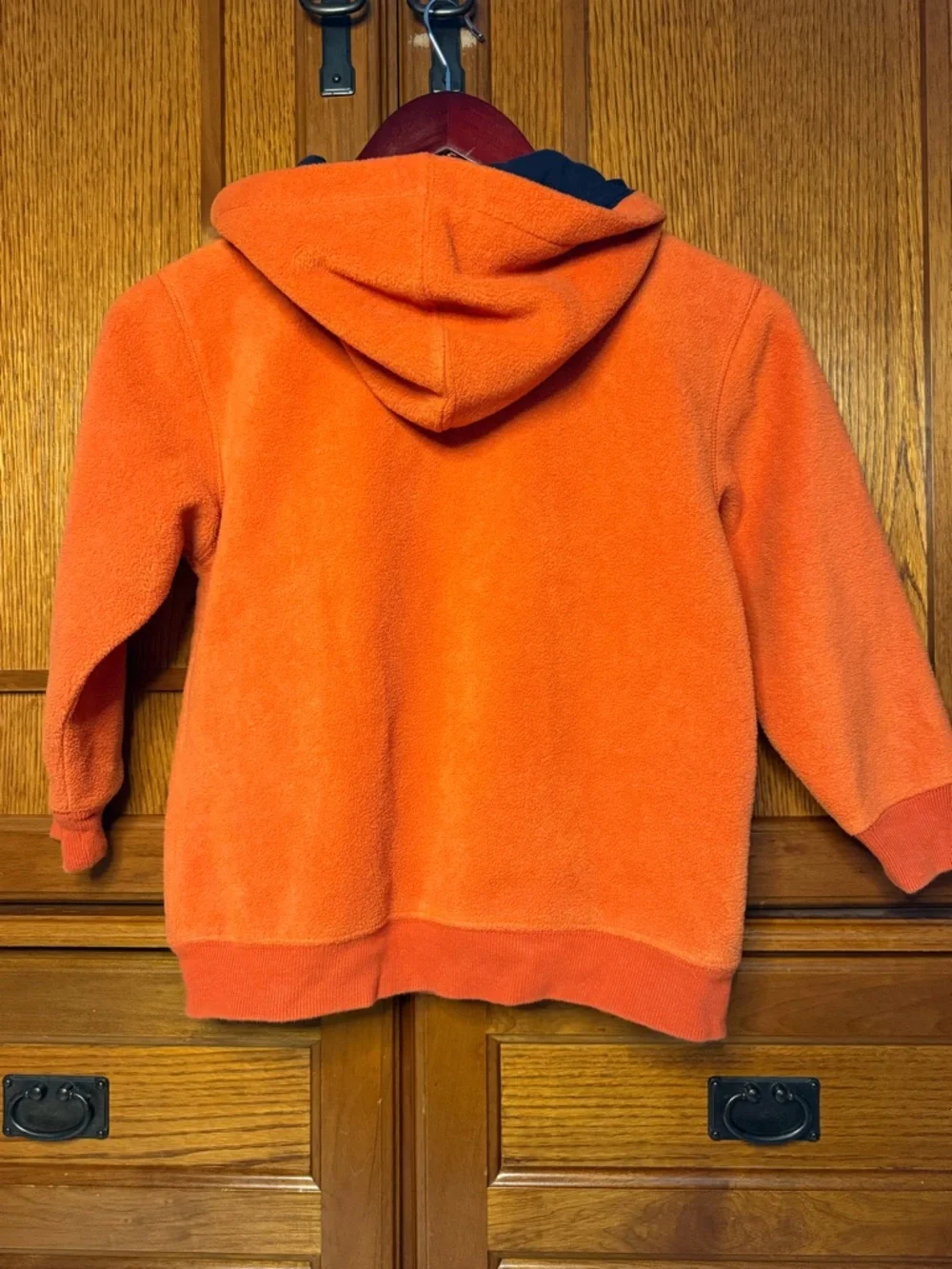 GAP Kids Orange Fleece Full Zip Hoodie Embroidered Logo Sweatshirt Jacket Cozy